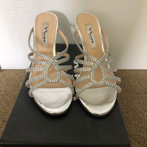 Nina Silver Embellished Shoes